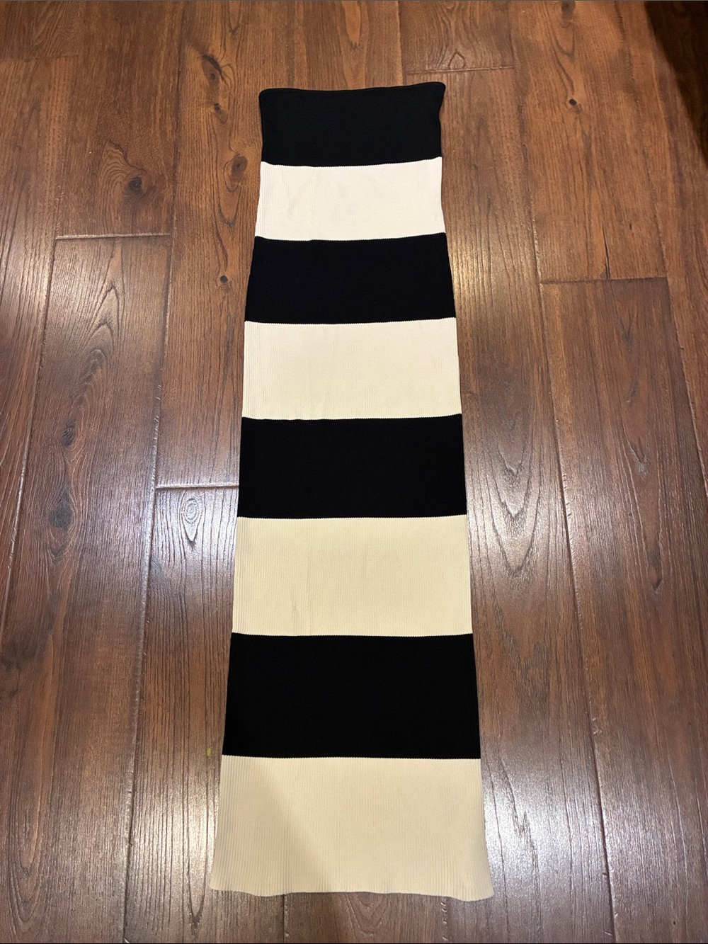 Vici Black and Cream Strapless Maxi Dress